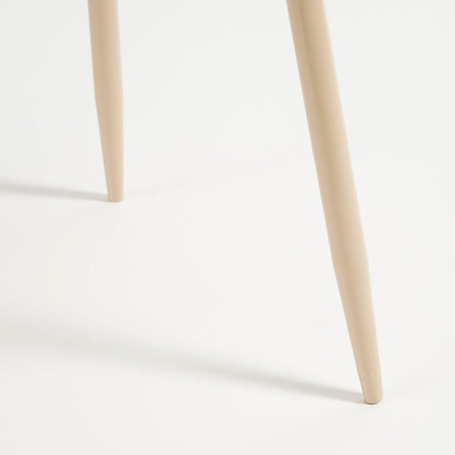 Bijzettafel Metaal Beige Flores- H38 x Ø34 cm
