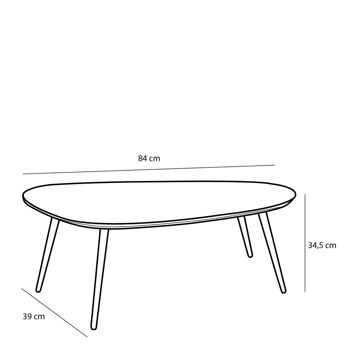 Bijzettafel Bruin- Set van 2 - L84 x B39 x H39 cm - Gerecycled Hout - Jailey