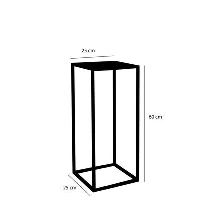 Bijzettafel Goa - Set van 2 - L30 x B30 x H70 cm - Metaal - Zwart