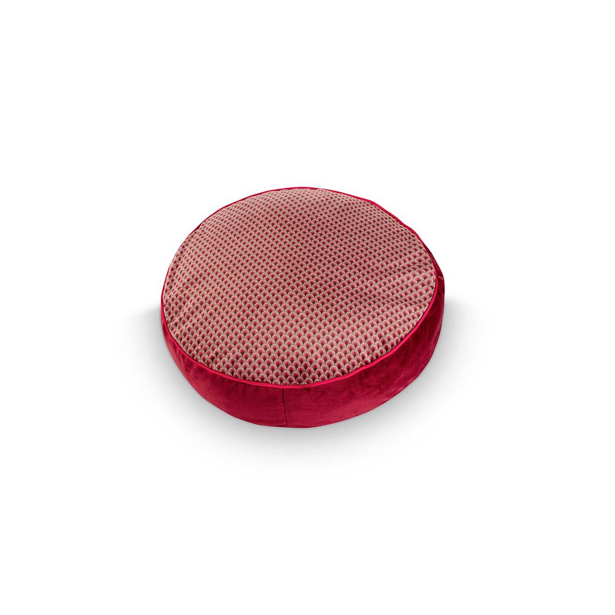 Kussen Rond Donker roze rood 40cm