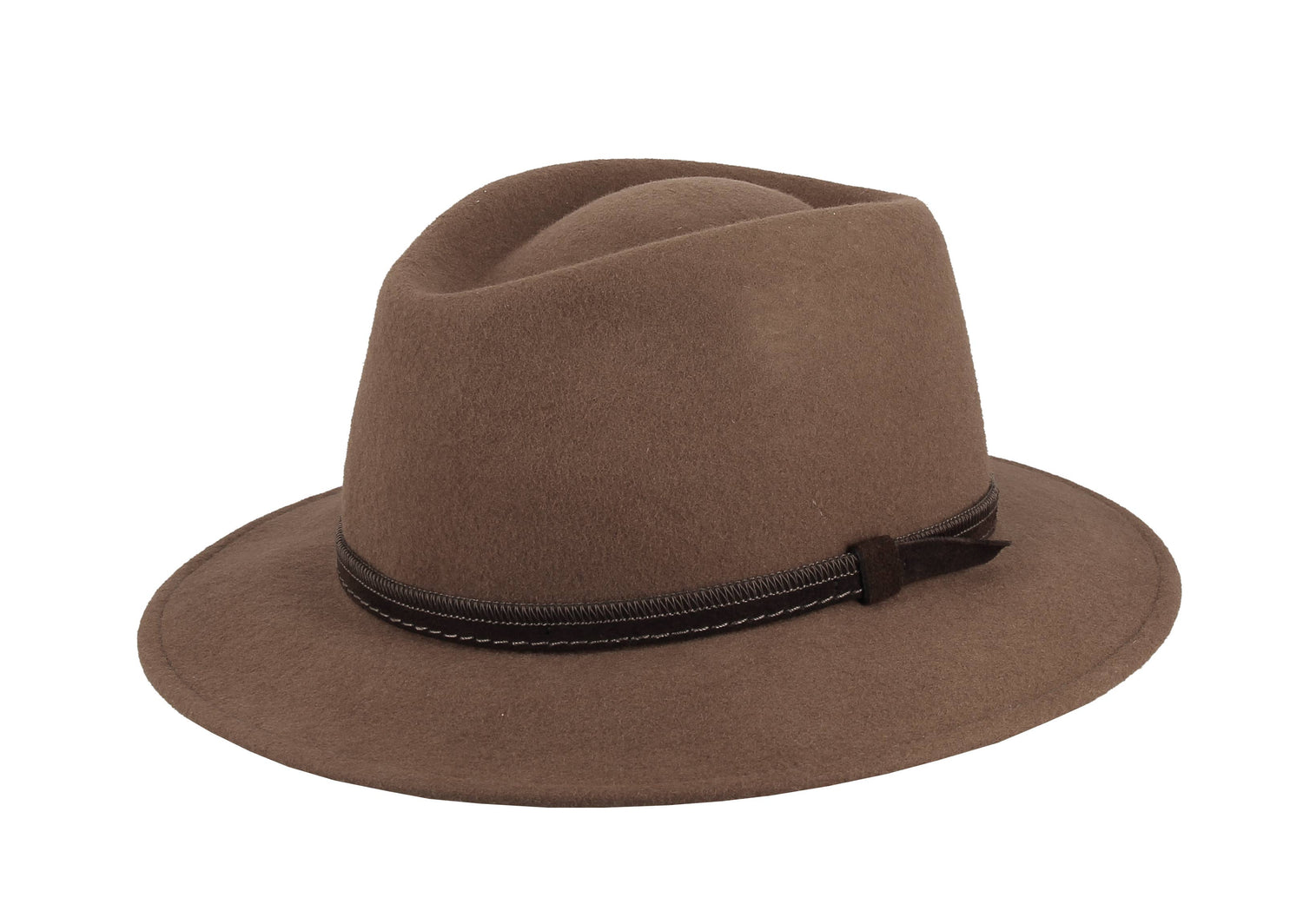 Hoed van wolvilt - taupe