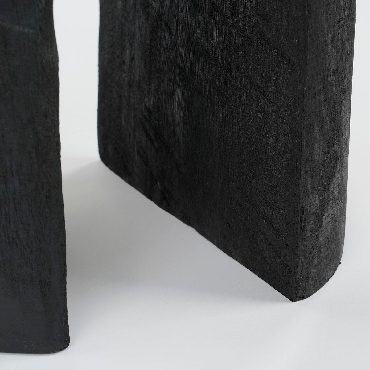 Bijzettafel Latty - H46 x Ø30 cm - Paulownia Hout - Zwart