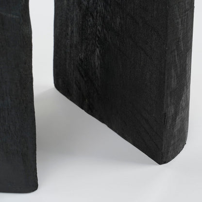 Bijzettafel Latty - H46 x Ø30 cm - Paulownia Hout - Zwart