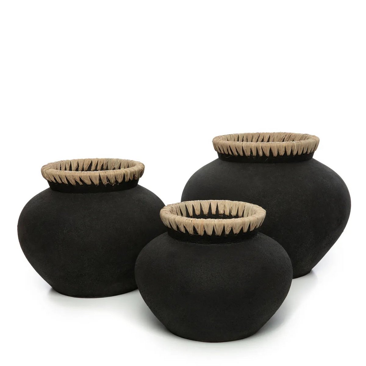 Vaas - Zwart Naturel - L De Styly