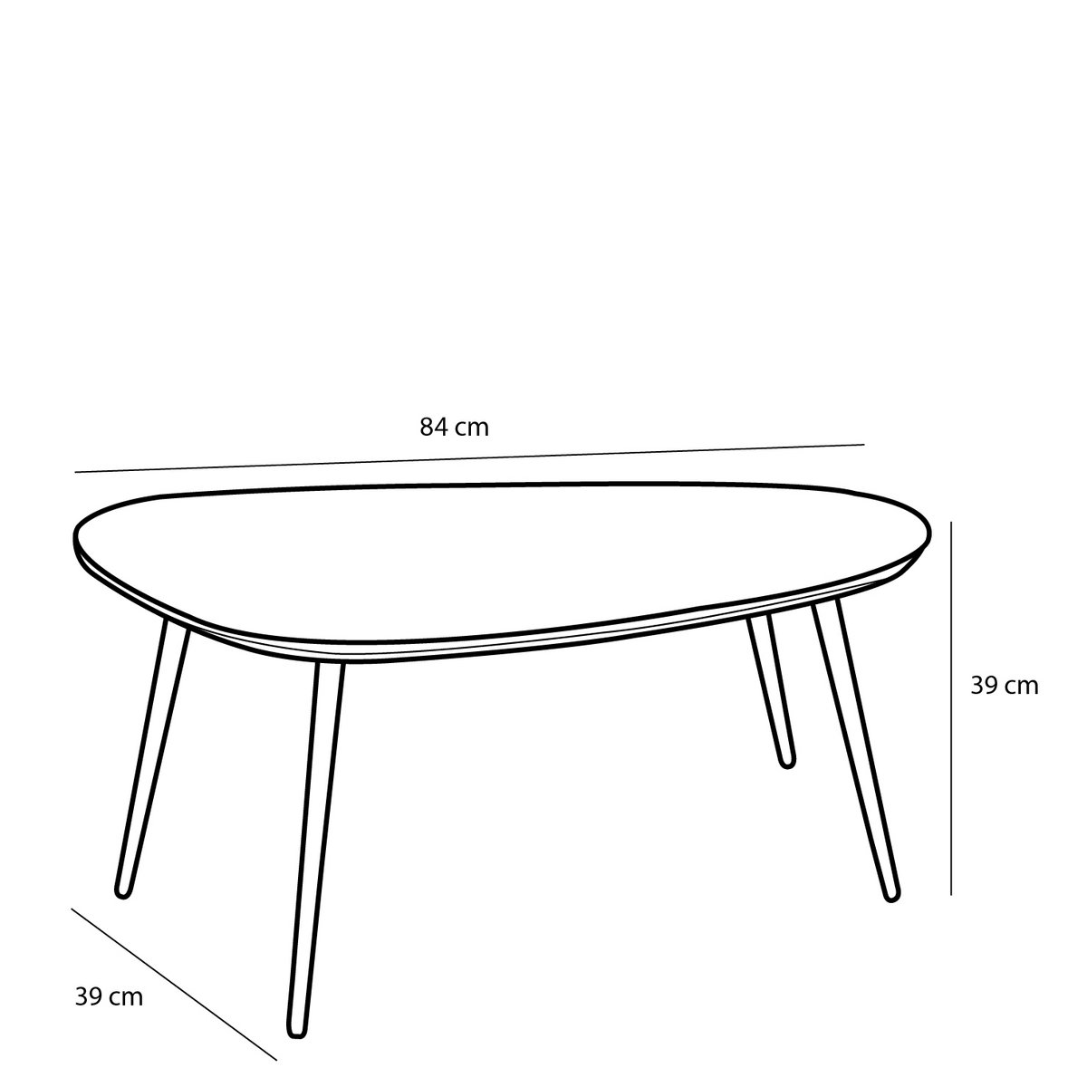 Bijzettafel Bruin- Set van 2 - L84 x B39 x H39 cm - Gerecycled Hout - Jailey
