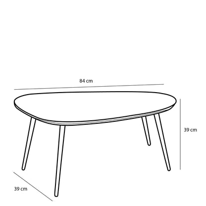Bijzettafel Bruin- Set van 2 - L84 x B39 x H39 cm - Gerecycled Hout - Jailey