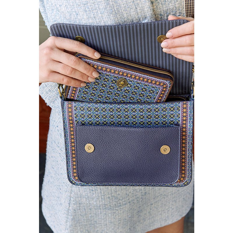 Cross Body Flap Clover Blauw