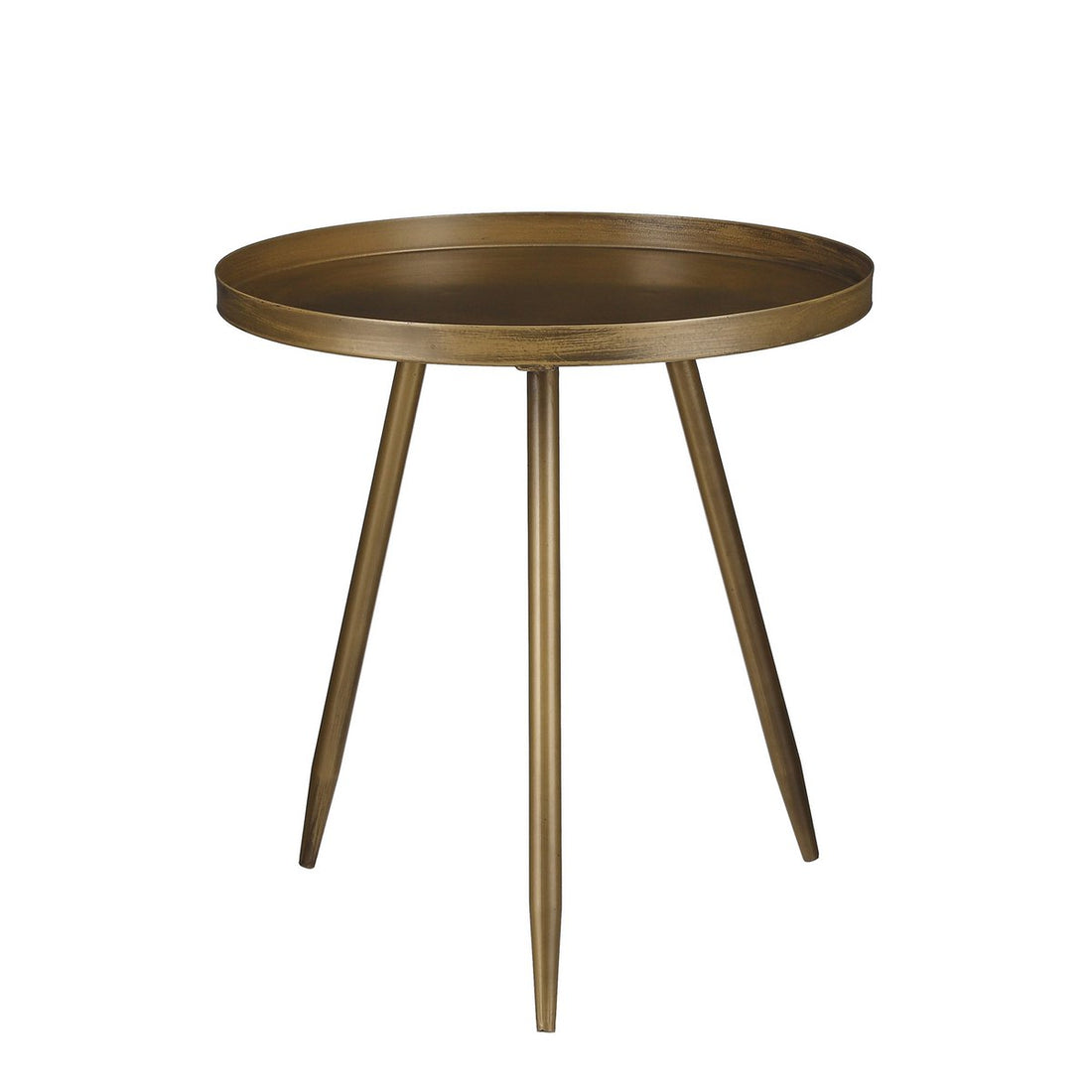 Bijzettafel Fores - H42x Ø40 cm - Metaal - Brons