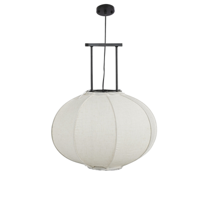 Hanglamp Linnen Pego- H55 x Ø50 cm- Off White