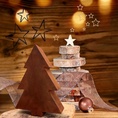 Kerstboom roest metaal 2 maten