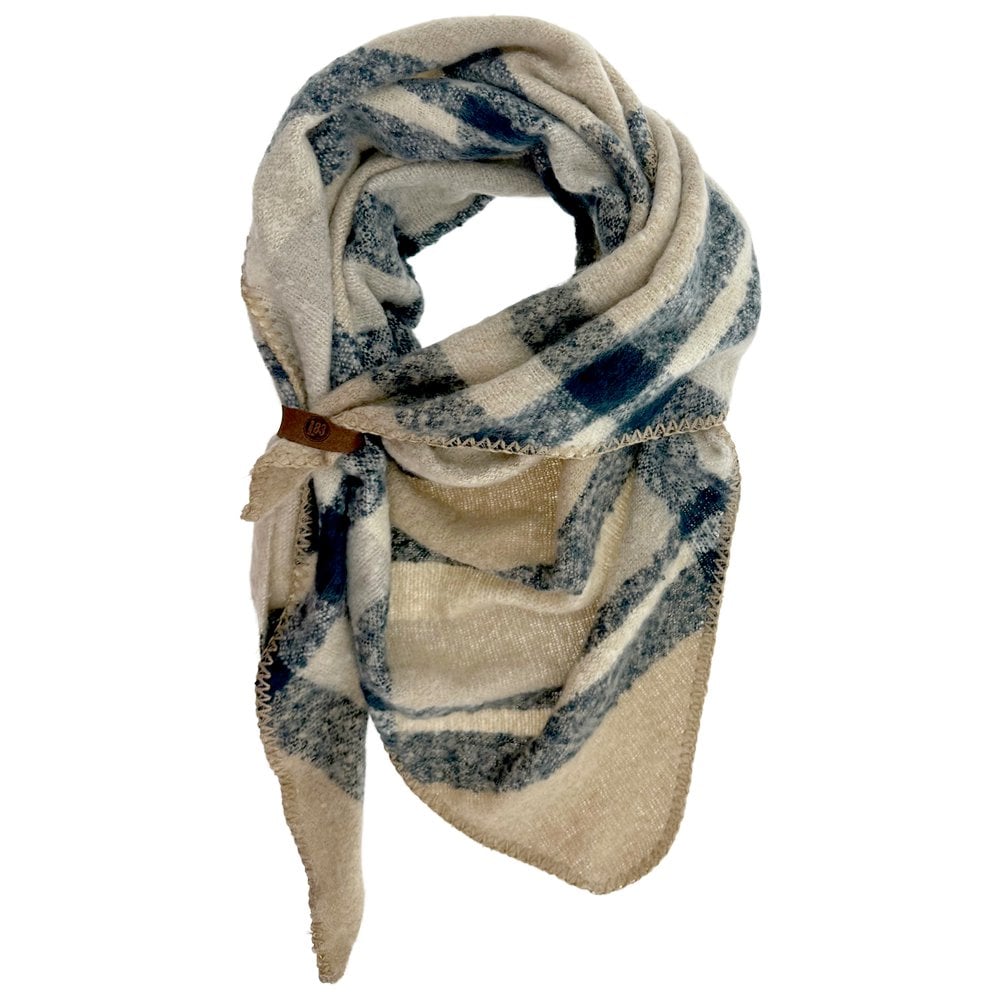 Sjaal Nina Ruit - Donkerblauw