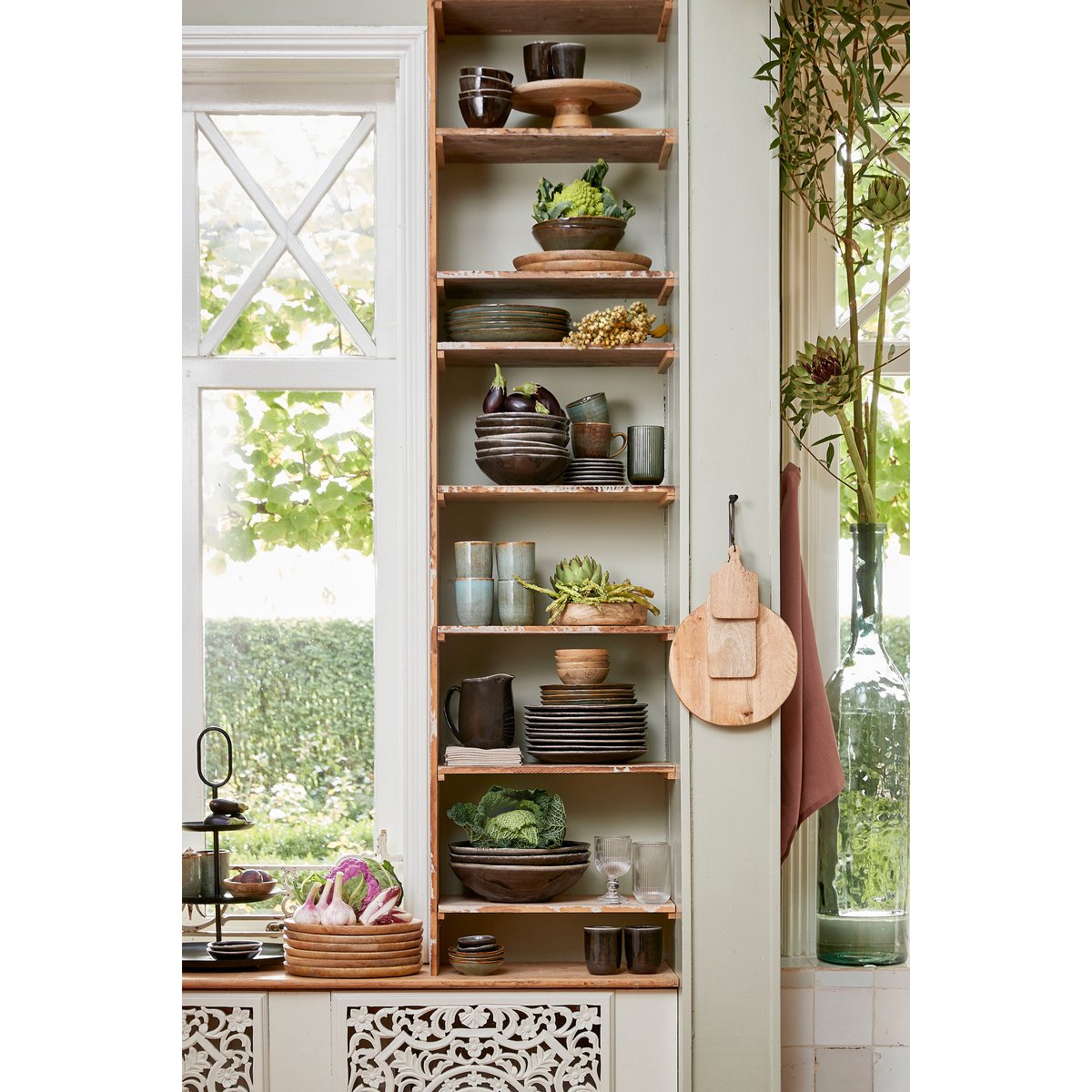 Serveerplank - Ø28 cm - 100% FSC Mangohout - Bruin Duko