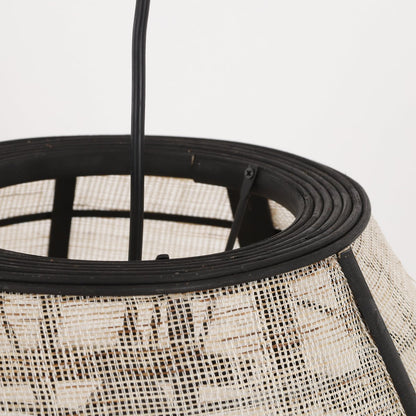 Hanglamp Pella - H58 x Ø33 cm - Linnen - Off White