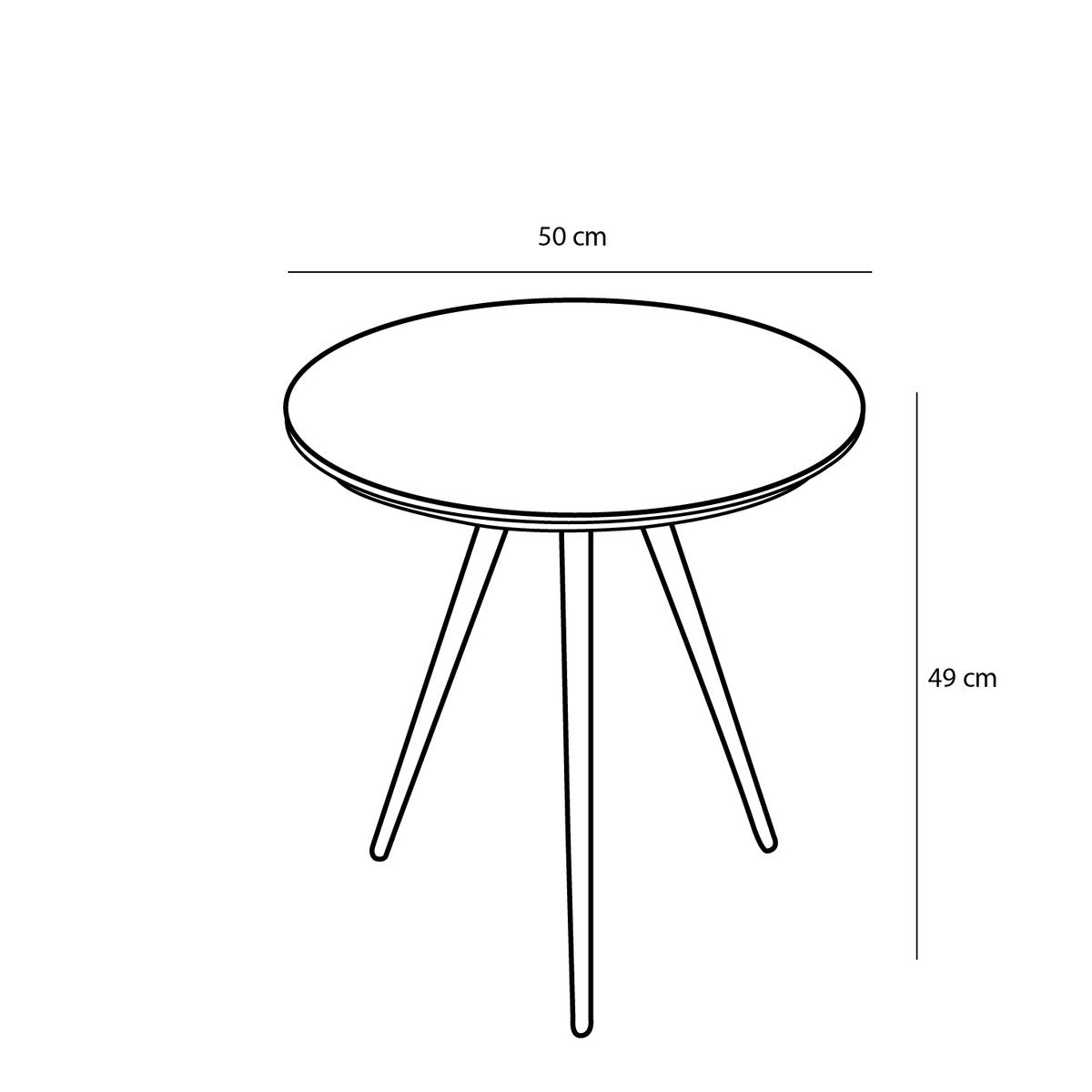 Bijzettafel Jailey - Set van 2 - H49 x Ø50 cm - Gerecycled Hout - Bruin