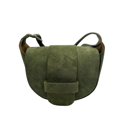 Suede schoudertas Margot