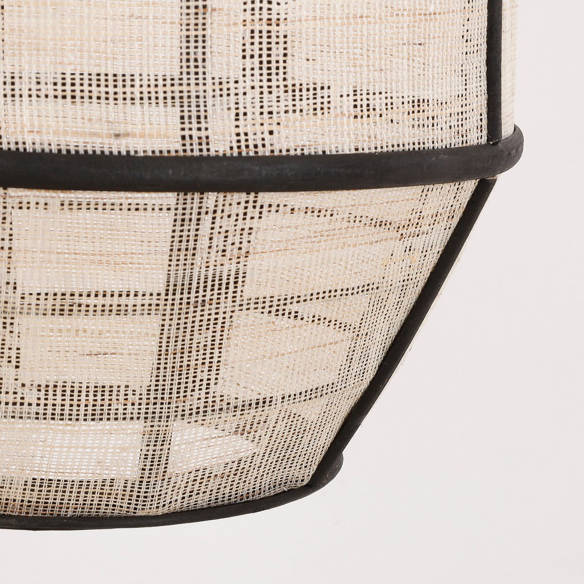 Hanglamp Pella - H58 x Ø33 cm - Linnen - Off White