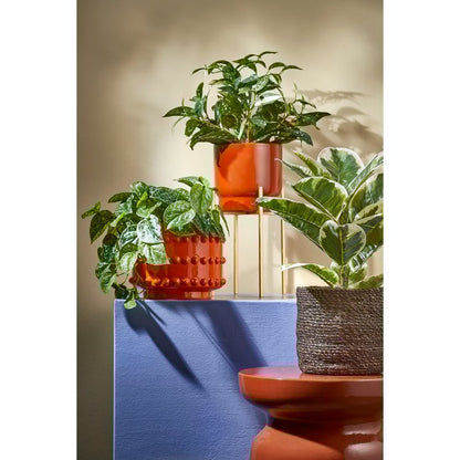 Bloempot Boaz - H19 x Ø22 cm - Keramiek - Oranje