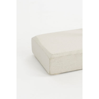 Ornament op Voet -  Mangohout - Off White