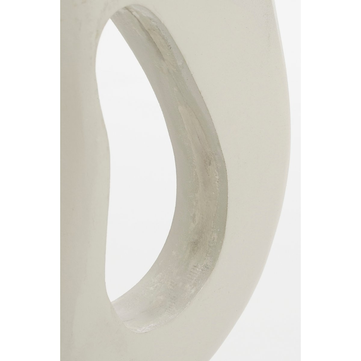 Ornament op Voet -  Mangohout - Off White