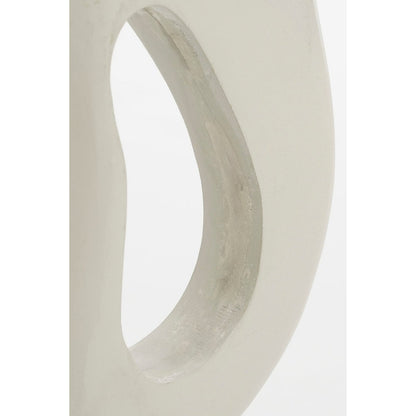 Ornament op Voet -  Mangohout - Off White