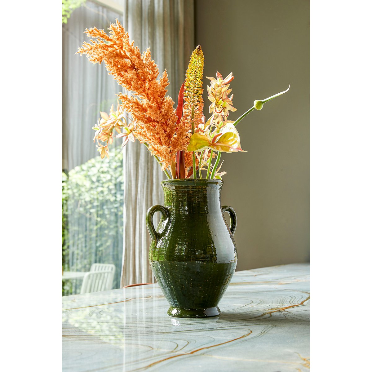 Vaas Keramiek Groen - L29 x B26 x H39 cm