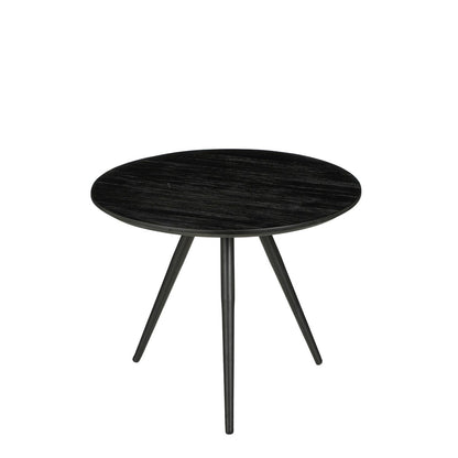 Bijzettafel Zwart - Set van 2 - H49 x Ø50 cm - Gerecycled Hout Jailey