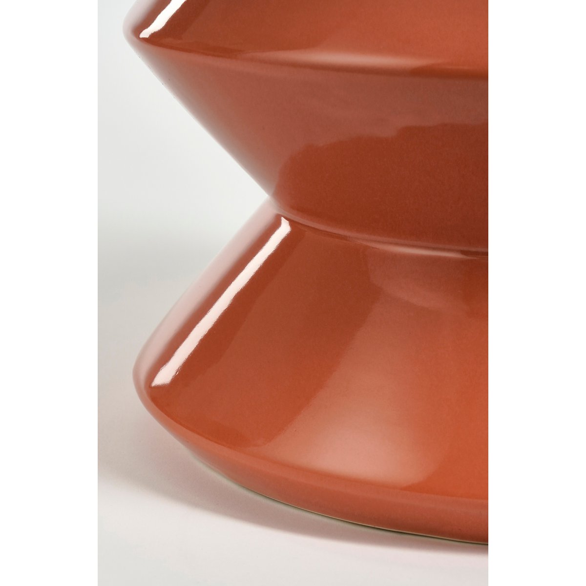 Bijzettafel Keramiek - H28 x Ø31 cm - - Oranje