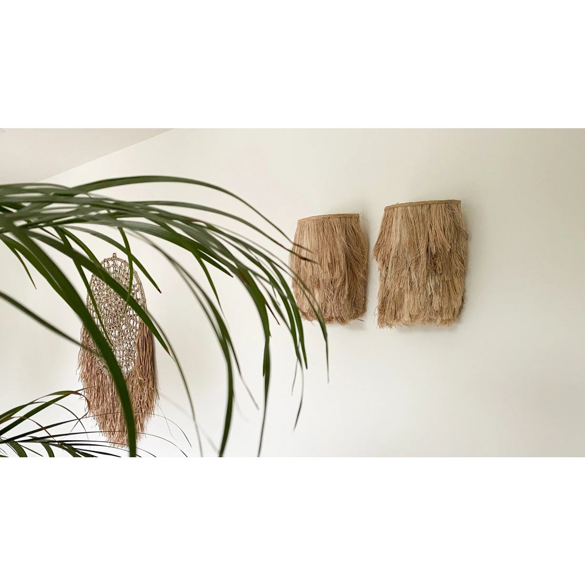 Wandlamp De Abaca  - Naturel - S