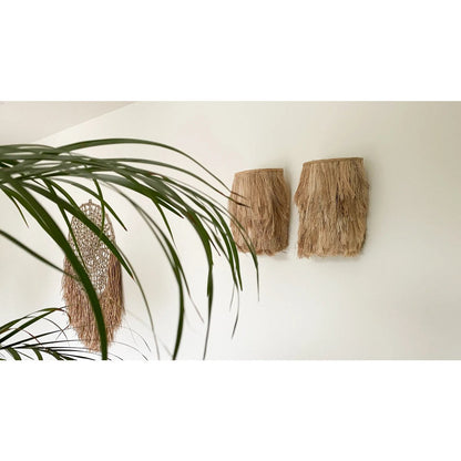 Wandlamp De Abaca  - Naturel - S