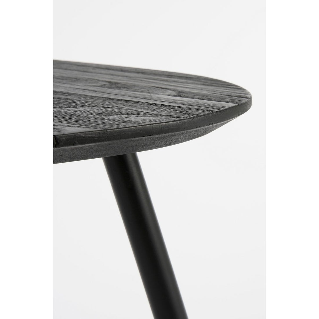 Bijzettafel Jailey - Set van 2 - L84 x B39 x H39 cm - Gerecycled Hout - Zwart