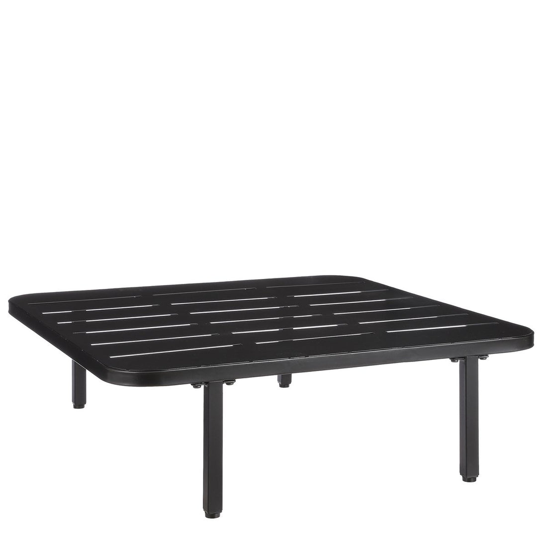 Loungetafel Celo - L80 x B80 x H23 cm - Metaal - Zwart