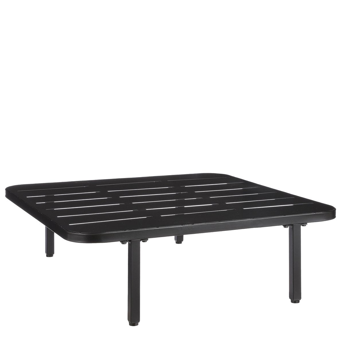 Loungetafel Celo - L80 x B80 x H23 cm - Metaal - Zwart