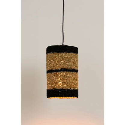 Hanglamp Jute Zwart Jinx- H30 x Ø15 cm