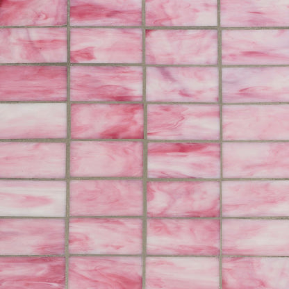 Bijzettafel voor Buiten Aaron - Set van 2 - L38 x B38 x H48 cm - Metaal - Roze