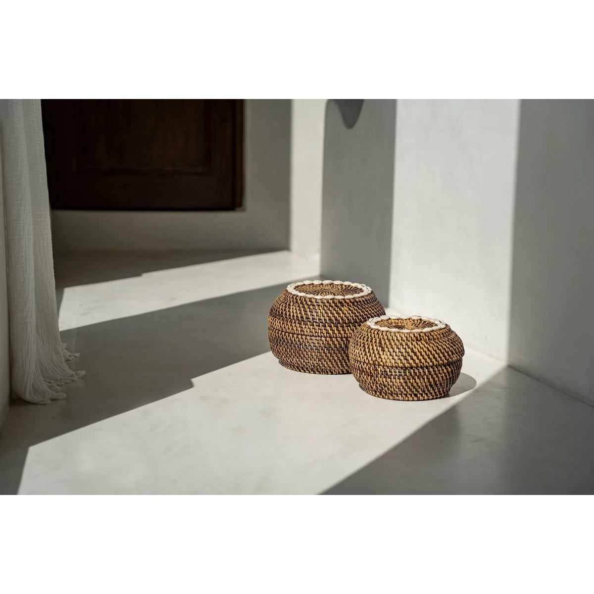 Mand De Koloniale Peek-a-Boo Mand - Natuurlijk Bruin - S