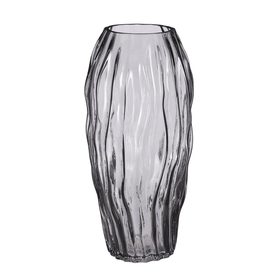 Vaas Donkerbruin Glas - H32 x Ø16 cm - Feline