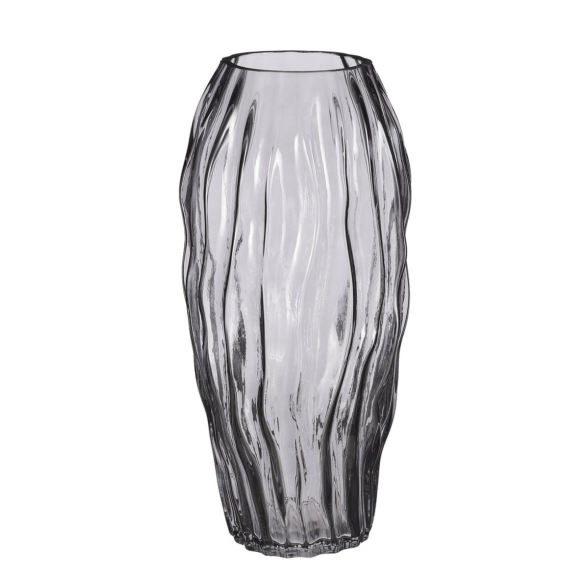 Vaas Donkerbruin Glas - H32 x Ø16 cm - Feline