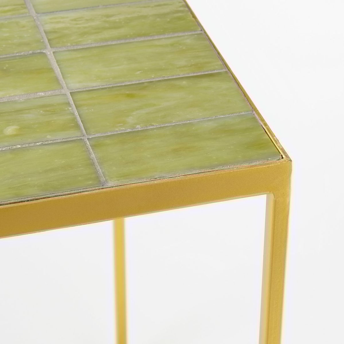 Bijzettafel voor Buiten Aaron - Set van 2 - L38 x B38 x H48 cm - Metaal - Groen
