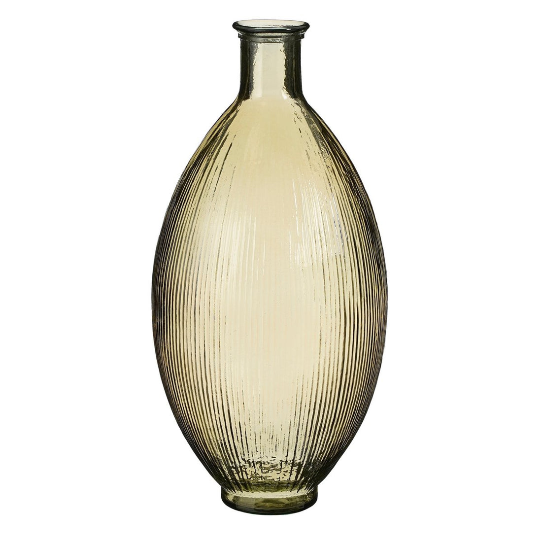 Fles Vaas - Lichtbruin H59 x Ø29 cm - Gerecycled Glas - Lichtbruin Firenza