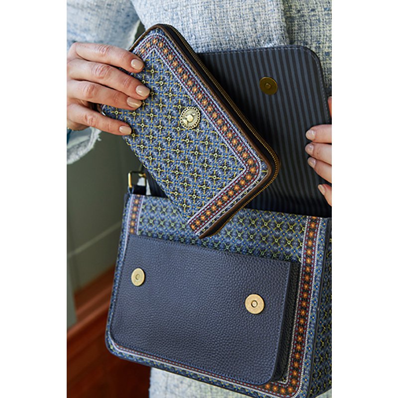Cross Body Flap Clover Blauw
