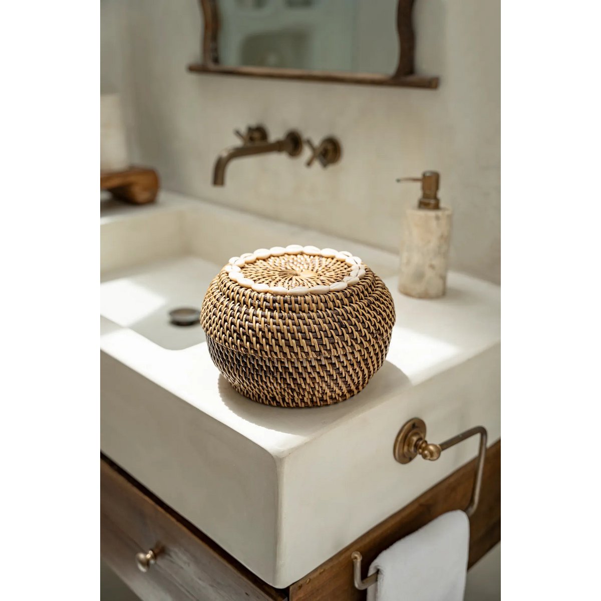 Mand De Koloniale Peek-a-Boo Mand - Natuurlijk Bruin - S