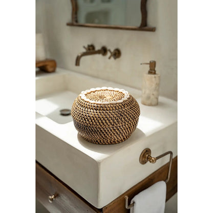 Mand De Koloniale Peek-a-Boo Mand - Natuurlijk Bruin - S