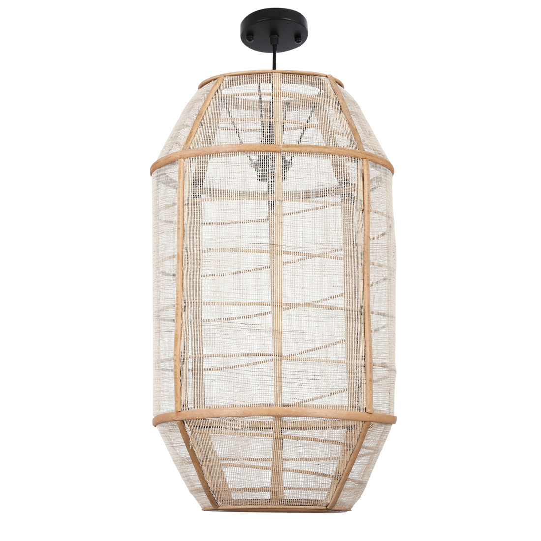 Hanglamp Linnen Beige Pella - H58 x Ø33 cm