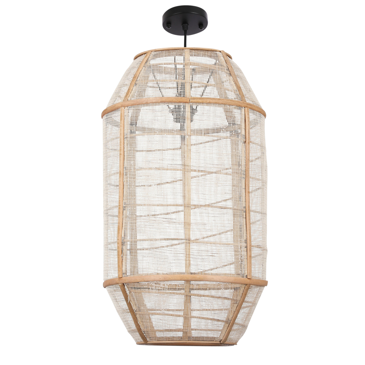 Hanglamp Linnen Beige Pella - H58 x Ø33 cm