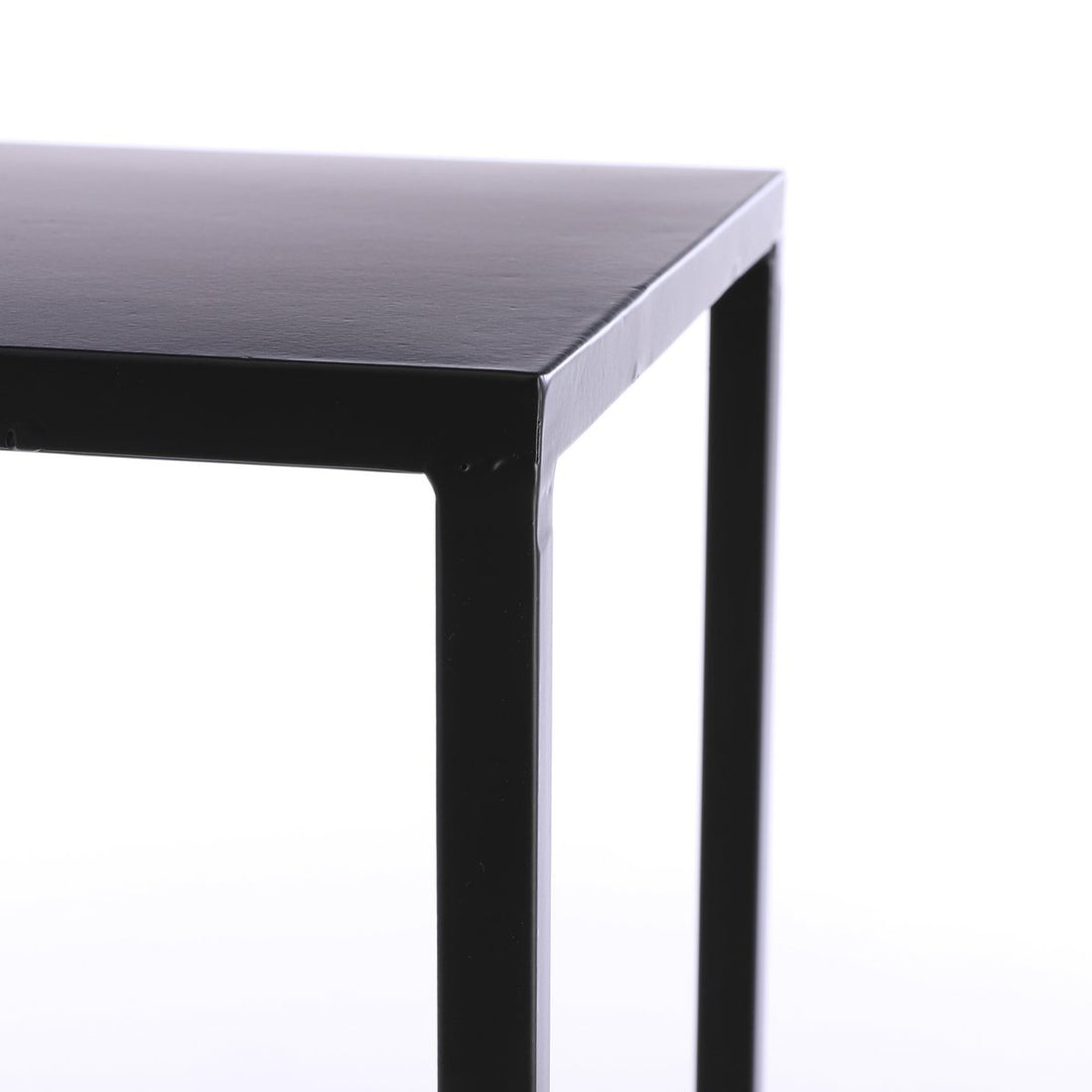 Bijzettafel Goa - Set van 2 - L30 x B30 x H70 cm - Metaal - Zwart