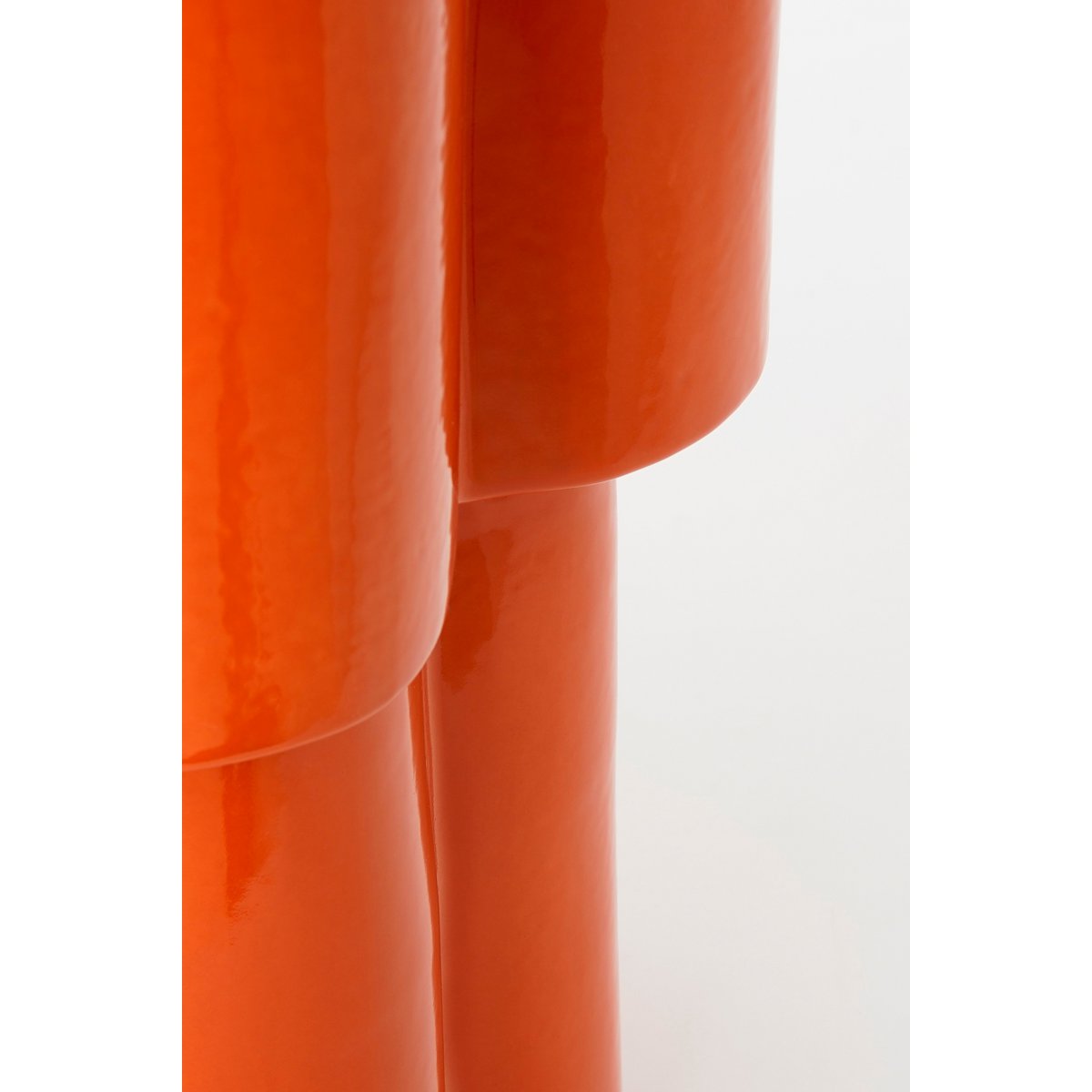 Bijzettafel Aita - H45 x Ø35 cm - Keramiek - Oranje