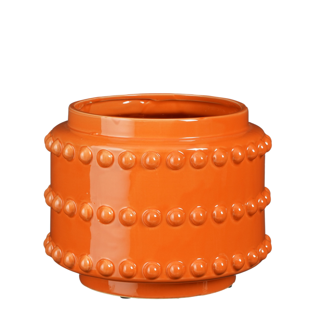 Bloempot Boaz - H19 x Ø22 cm - Keramiek - Oranje