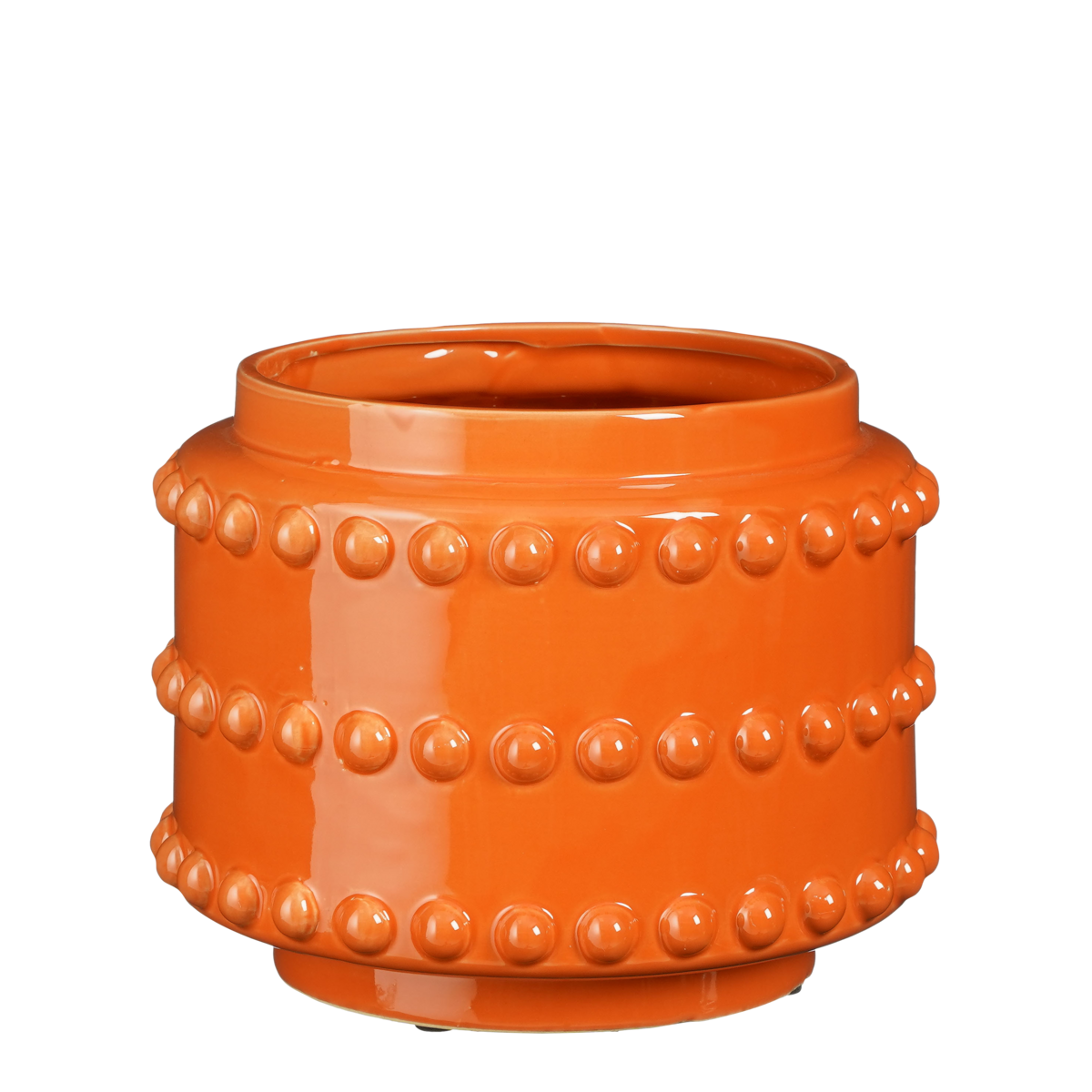 Bloempot Boaz - H19 x Ø22 cm - Keramiek - Oranje