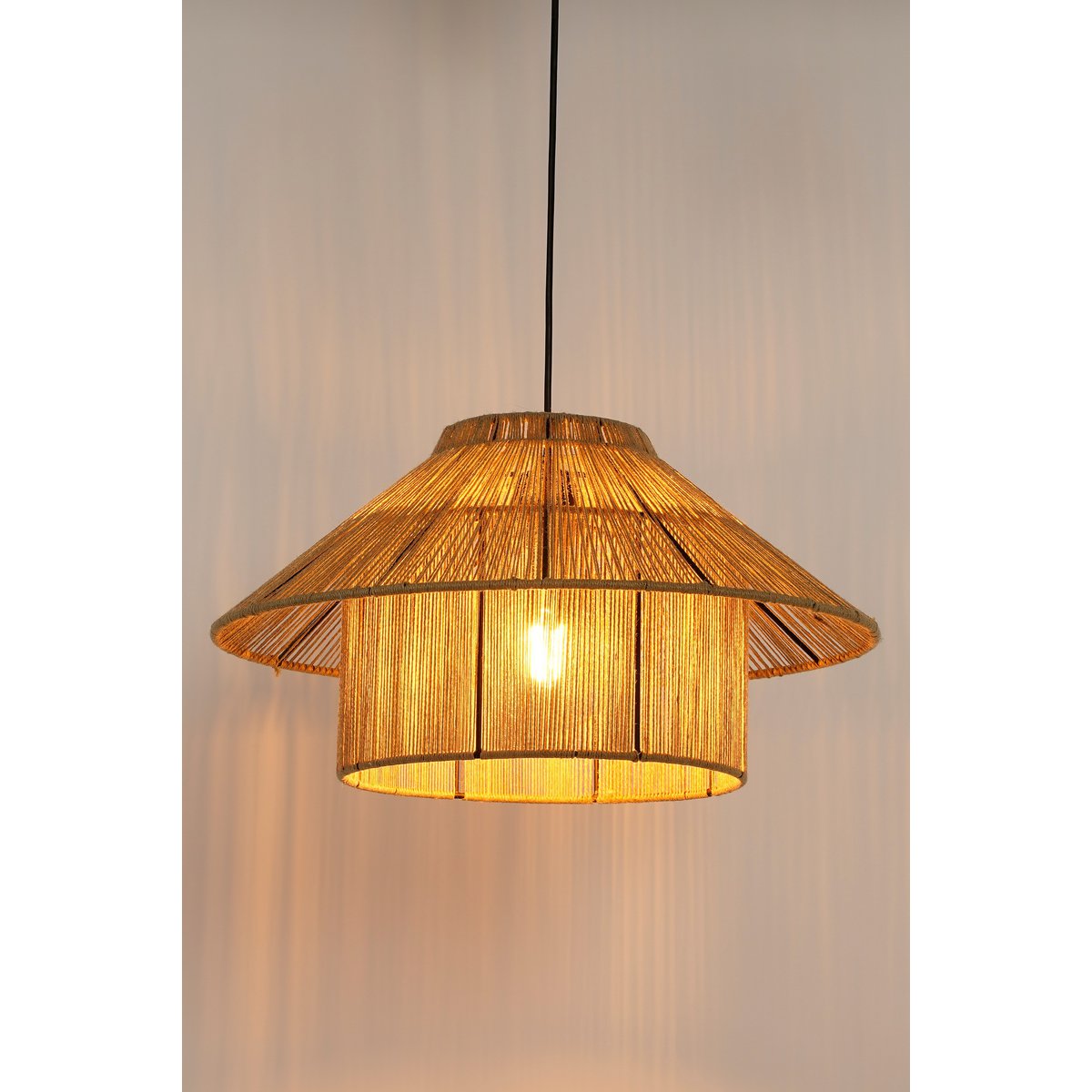 Hanglamp Elsa  - H28 x Ø50 cm - Jute - Lichtbruin