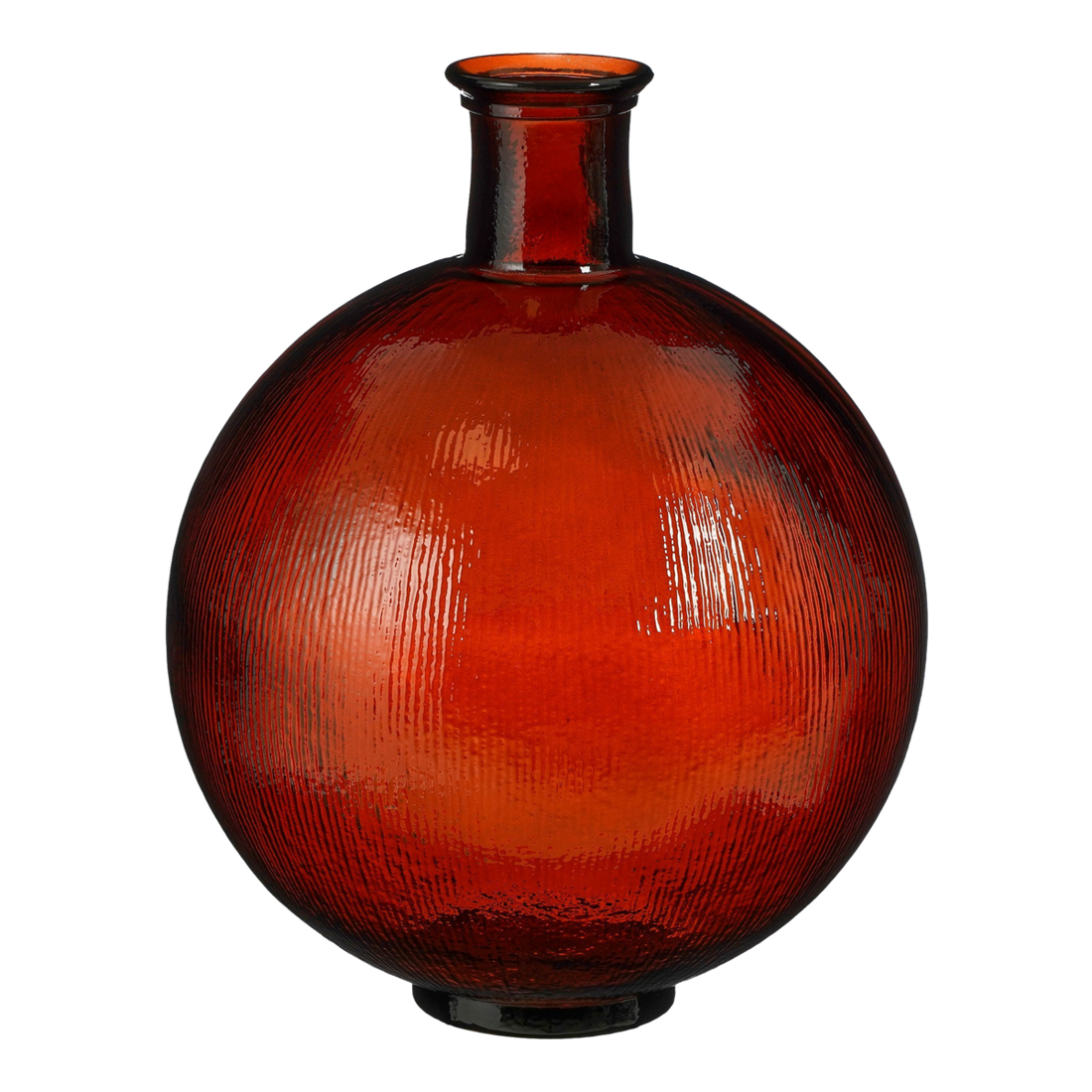 Fles Vaas Donkerbruin  H42 x Ø34 cm - Gerecycled Glas - Firenza